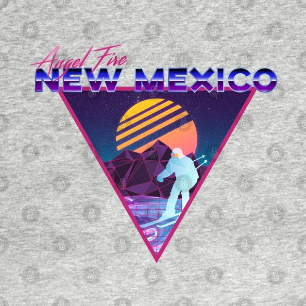 Retro Vaporwave Ski Mountain | Angel Fire New Mexico | Shirts, Stickers, and More! by KlehmInTime